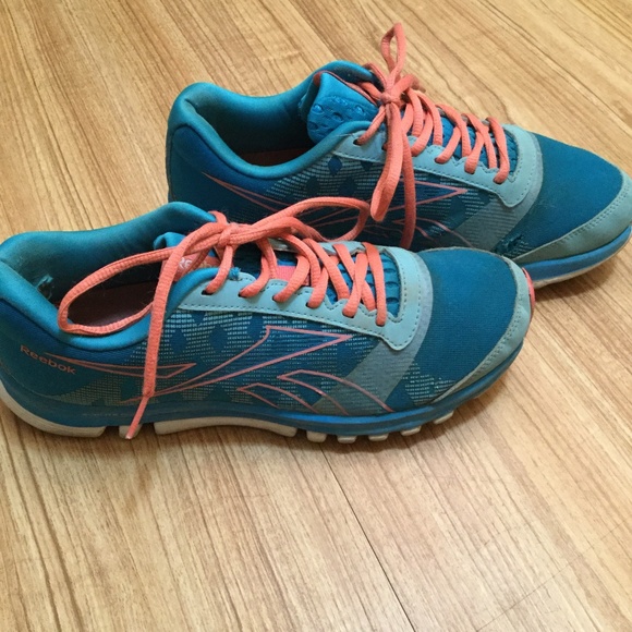 Pink and Blue Reebox Sneakers - Picture 1 of 2